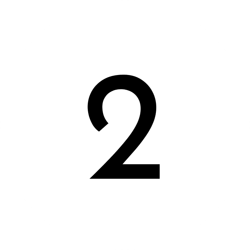 Number two inside a white circle.