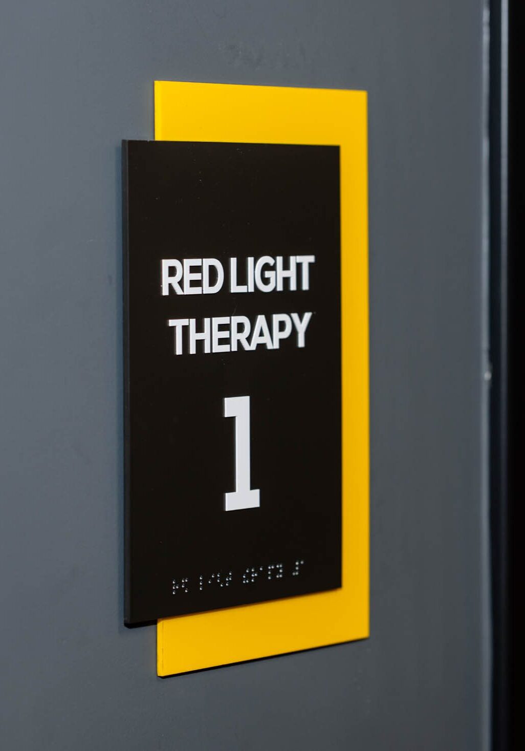 Sign for Red Light Therapy Room 1.